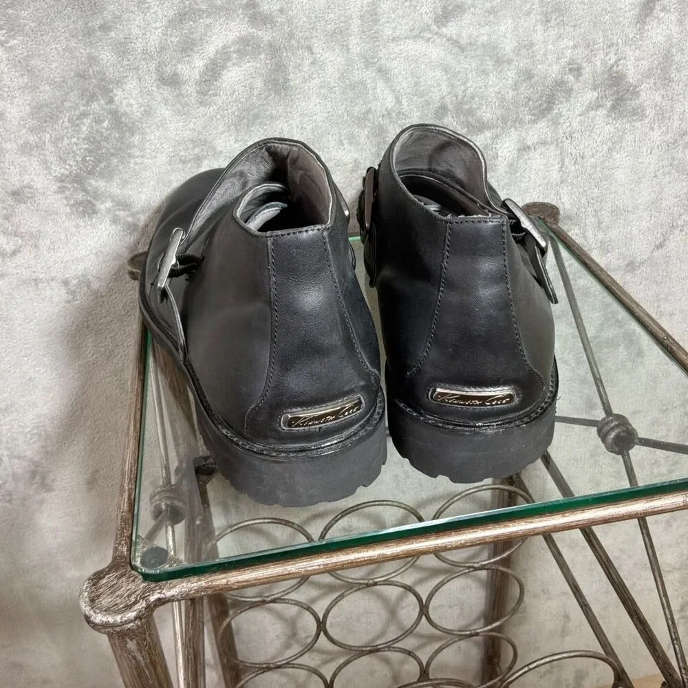 Kenneth Cole Monk Strap Boots Men's size 13 Black Big Wig